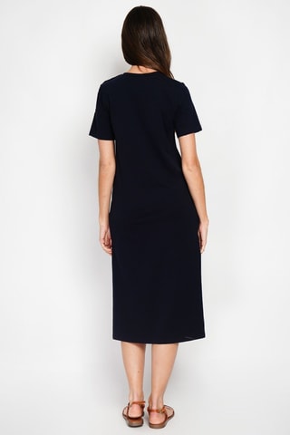 Robe longue en lin - Bleu nuit