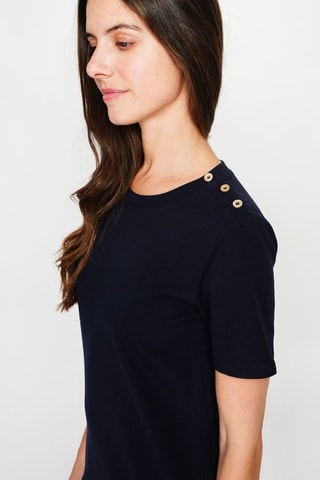 Robe longue en lin - Bleu nuit