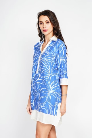 Robe chemise en lin - Ciel