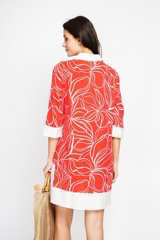 Robe chemise en lin - Orange