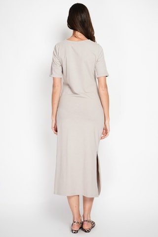 Robe midi en lin - Beige