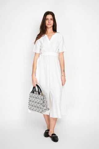 Robe patineuse en lin - Blanc
