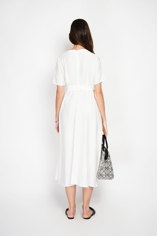 Robe patineuse en lin - Blanc