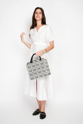 Robe patineuse en lin - Blanc