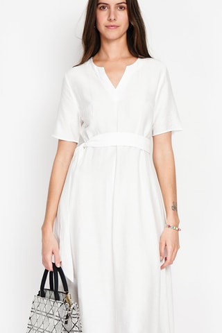 Robe patineuse en lin - Blanc