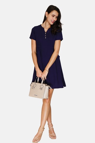Robe en lin - 
Bleu