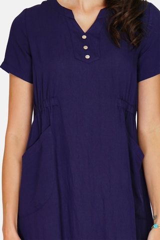 Robe en lin - 
Bleu