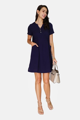 Robe en lin - 
Bleu