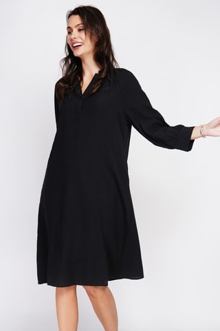 Robe longue en lin - Noir