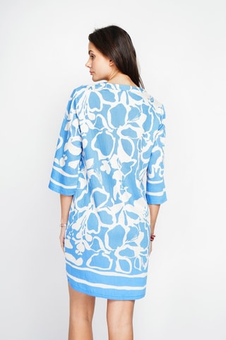 Robe midi en lin - Bleu