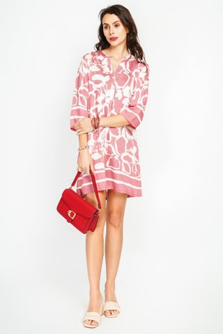 Robe midi en lin - Rose
