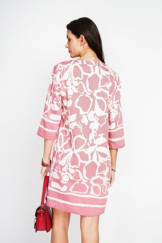 Robe midi en lin - Rose