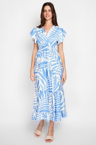 Robe midi en lin - Bleu roi
