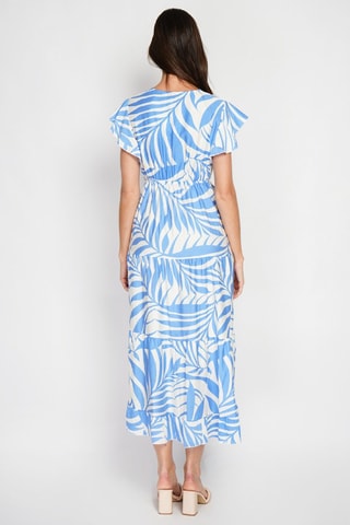 Robe midi en lin - Bleu roi