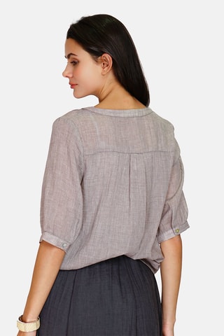 Chemisier en lin - 
Gris