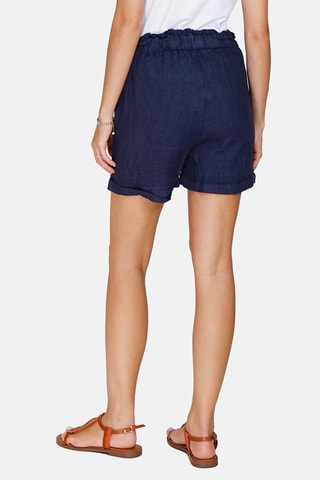 Short en lin - 
Bleu