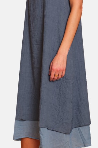 Robe en lin - Bleu marine