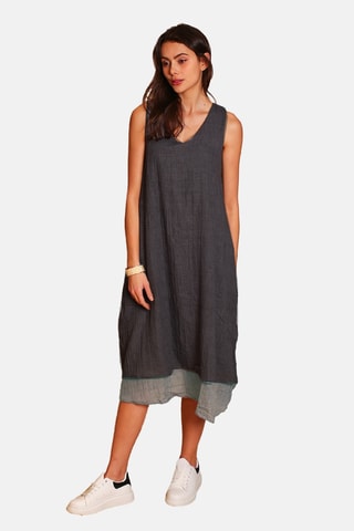 Robe en lin - Noir
