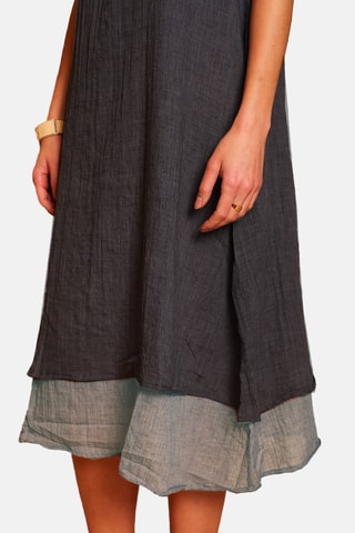 Robe en lin - Noir