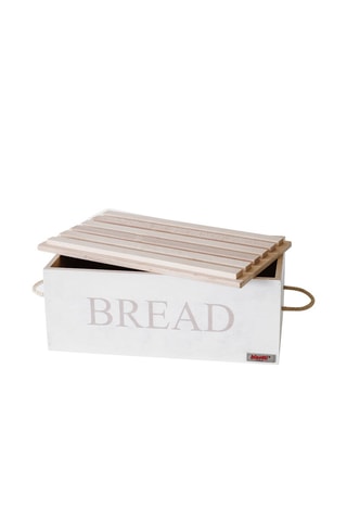 Caixa para pão e tábua de corte em faia StoneWhite 35 x 20 x 14 cm