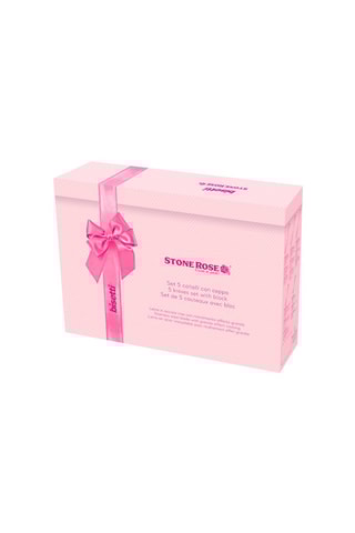 Bloco de 5 peças de aço inoxidável Stonerose