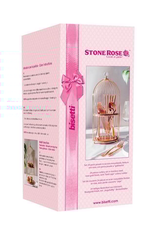 Faqueiro de aço inoxidável StoneRose 
24 peças