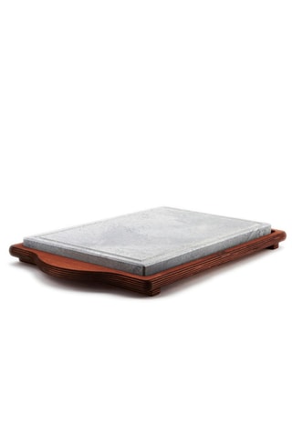Pedra escandinava com base de madeira - 30 x 52 cm