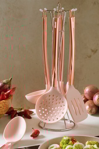6 utensílios de aço inoxidável