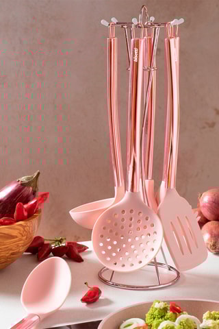 6 utensílios de aço inoxidável