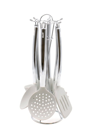 6 utensílios de aço inoxidável