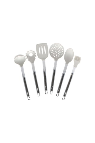6 utensílios de aço inoxidável