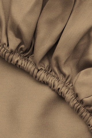 Drap-housse en coton 117 fils/cm² - Marron clair