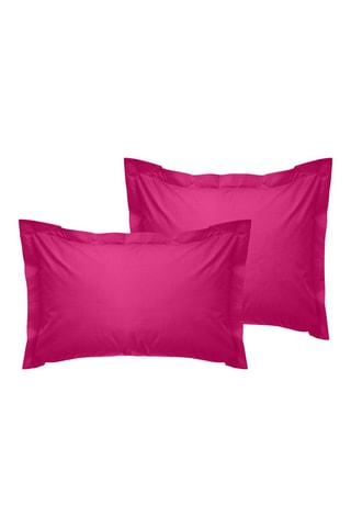 2 taies d'oreiller en coton 60 fils/cm² Tonne - Rose