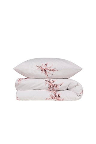 Parure de couette Meltem Blanc et rose