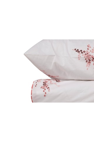 Parure de couette Meltem Blanc et rose