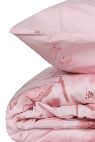 Parure de couette en coton - Rose et blanc