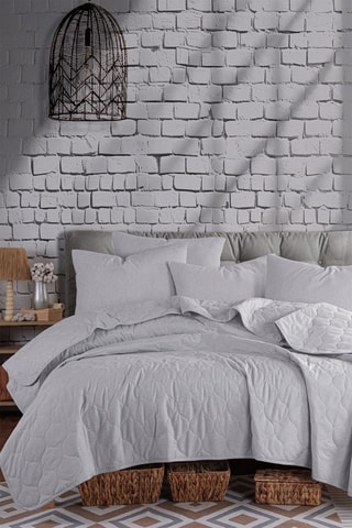 Parure de couette en coton 260 g/cm² Solid - Gris