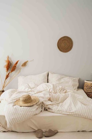 Parure de couette en coton 50 fils/cm² Beige