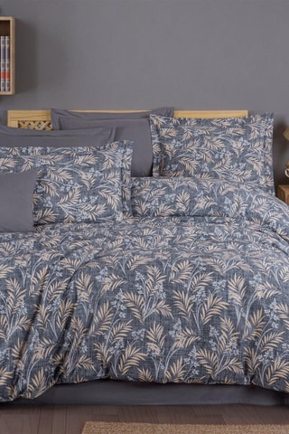 Parure de couette en coton 55 fils/cm² Tugba - Gris