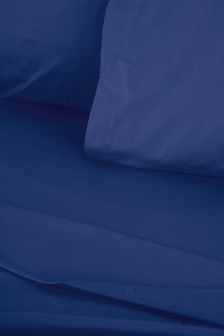 Drap plat en coton renforcé 155 fils/cm² Tonne Bleue - Bleu foncé