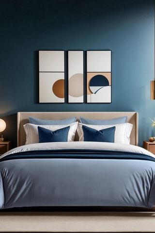 Housse de couette en coton renforcé 145 fils/cm² Tonne Marie - Bleu gris