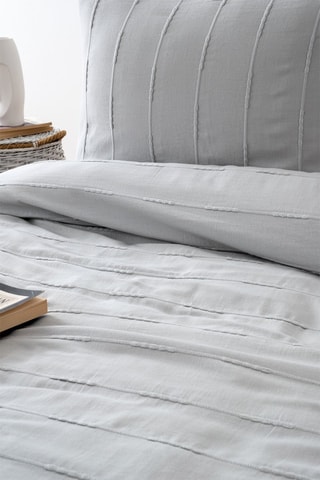 Ensemble couvre-lit en coton 127 fils/cm² Sedef - Gris