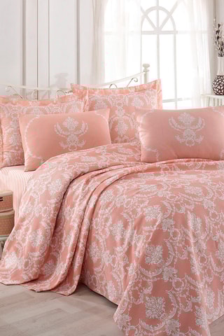 Couvre-lit Pure - Rose clair et blanc