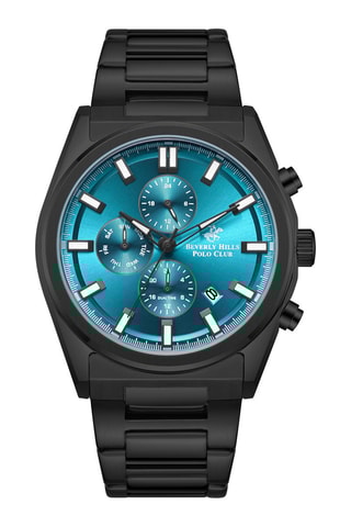 Montre à quartz en alliage - Noir et bleu canard