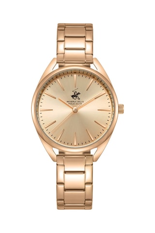 Montre à quartz en alliage - Doré rose