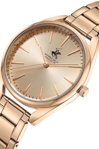 Montre à quartz en alliage - Doré rose