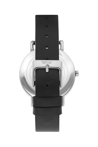 Montre à quartz en silicone - Noir et argenté