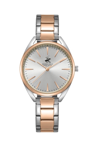 Montre à quartz en alliage - Argenté et doré rose