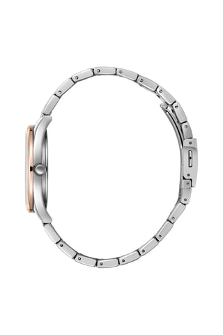 Montre à quartz en alliage - Argenté et doré rose
