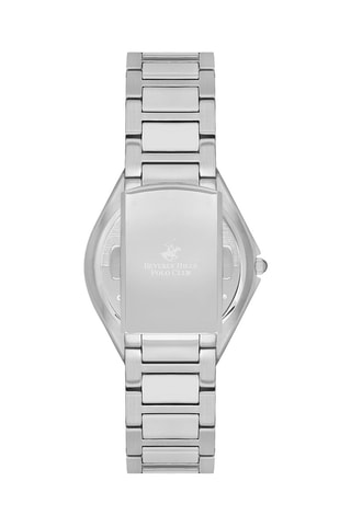 Montre à quartz en acier et diamant - Argenté et noir 